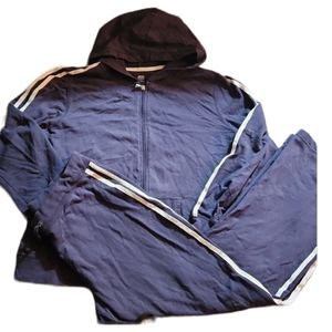 Navy Blue jcpenney cotton blend athletic Jacket pants lg/xl